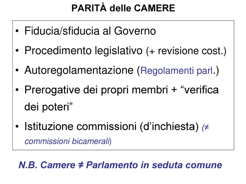 Parlamento Italano Bicameralismo Ppt Scaricare